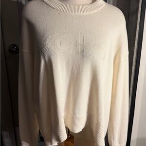 Michael Kors Logo Ivory Crew Neck Sweater